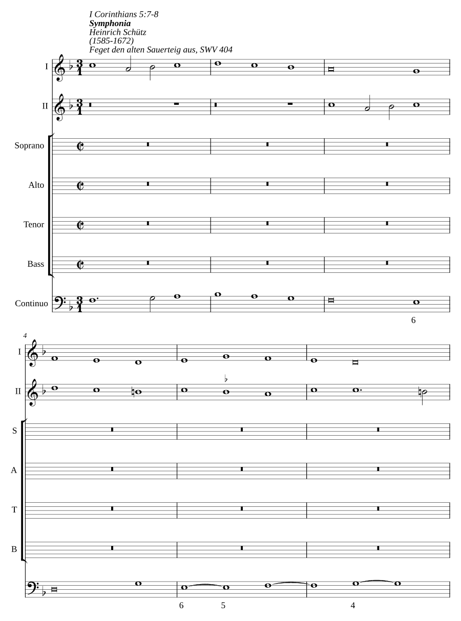 Изгнать старую закваску, SWV 404 (Feget den alten Sauerteig aus, SWV 404)