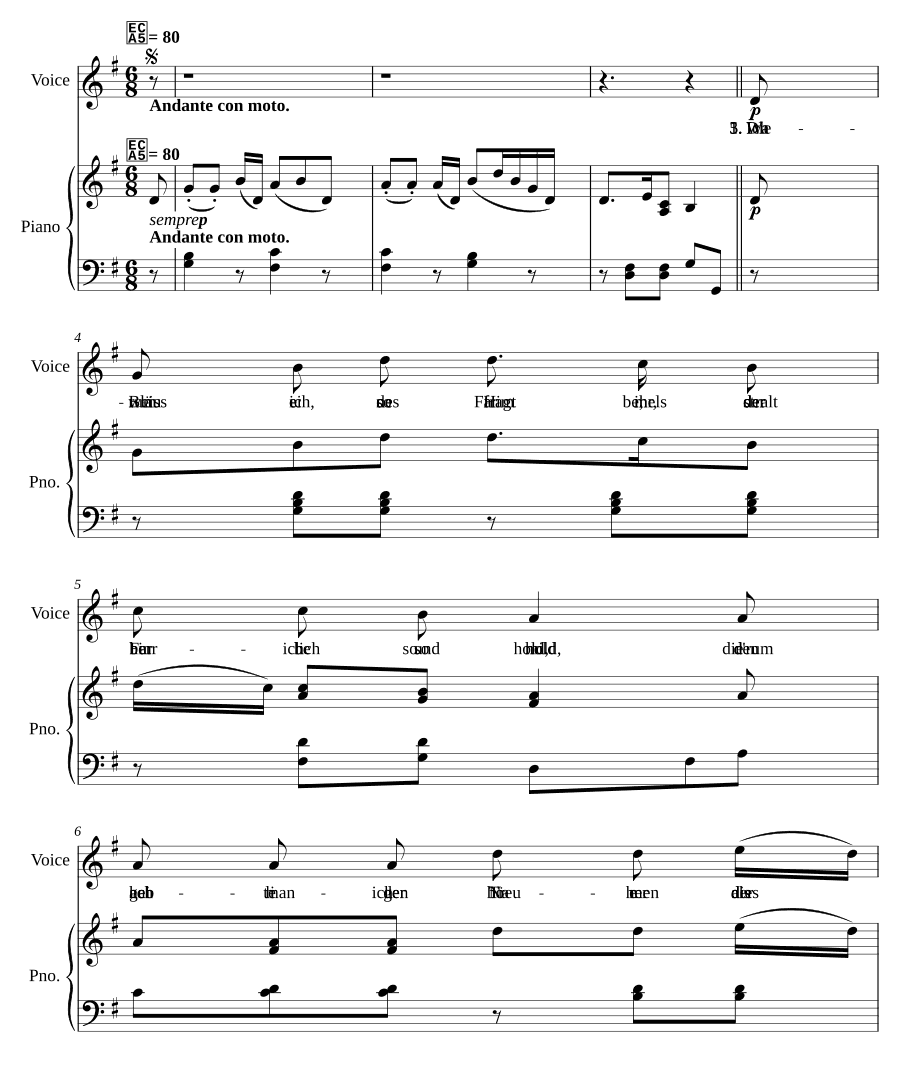 Огненный цвет (Feuerfarb), соч. 52 № 2