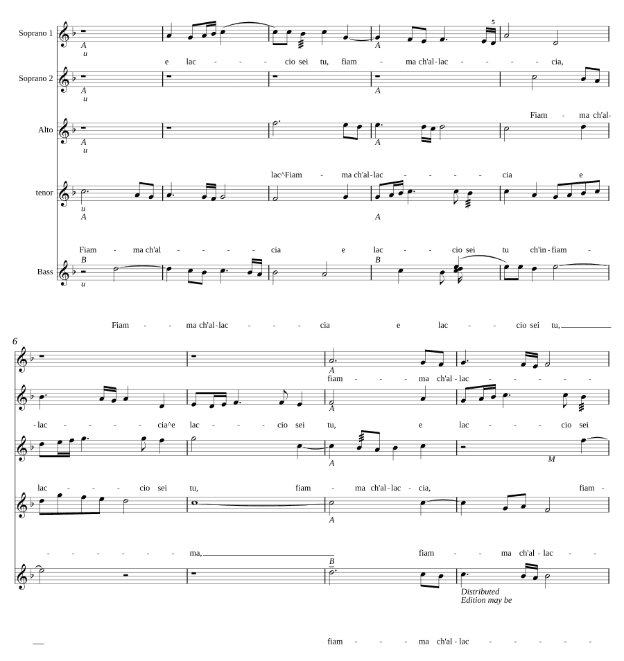 Пламя, что связывает, SWV 10 (Fiamma ch'allaccia, SWV 10)