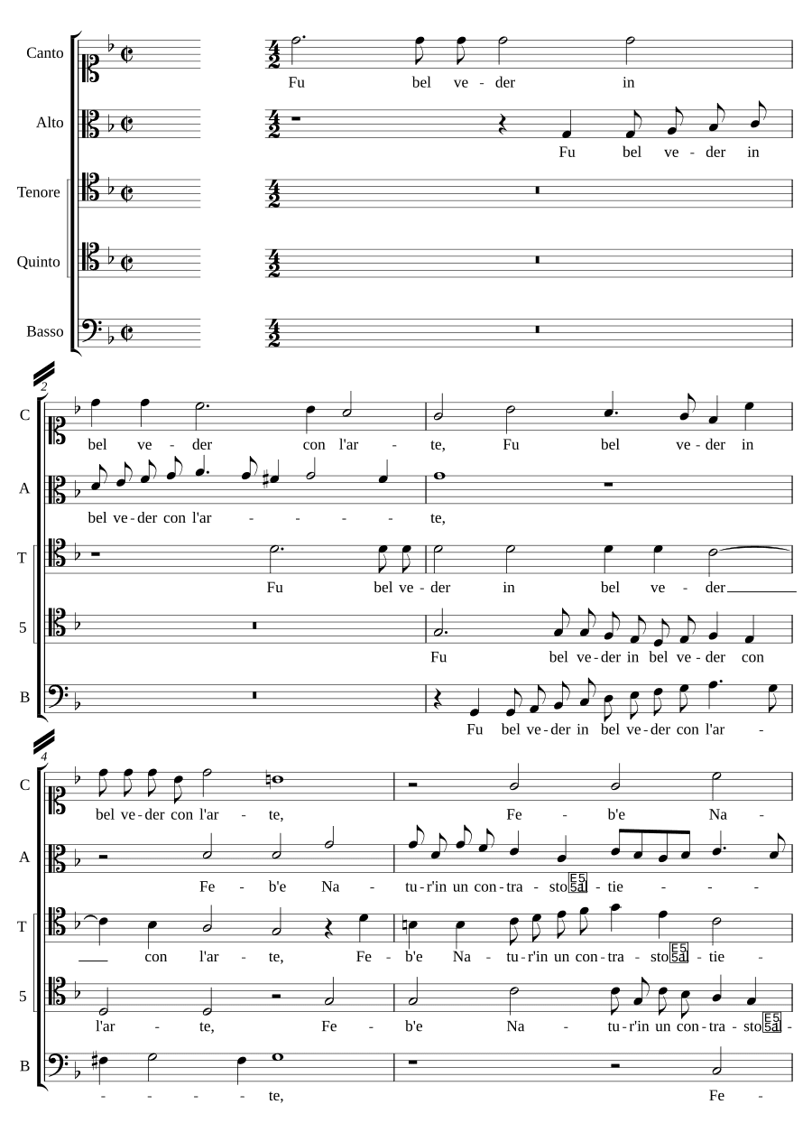 Было приятно видеть в прекрасном виде с искусством (Fu bel veder in bel veder con l'arte)