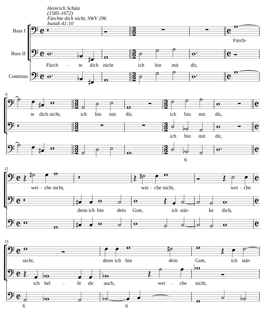 Не бойся, SWV 296 (Fürchte dich nicht, SWV 296)