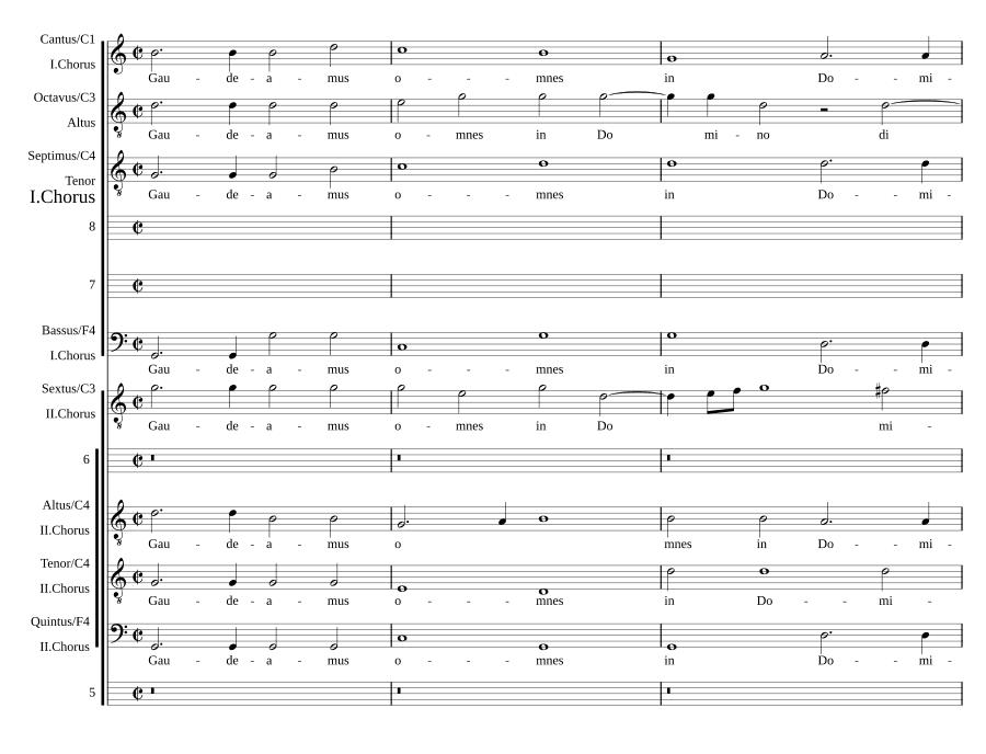 Радуйтесь все на 8 голосов (Gaudeamus omnes a 8)