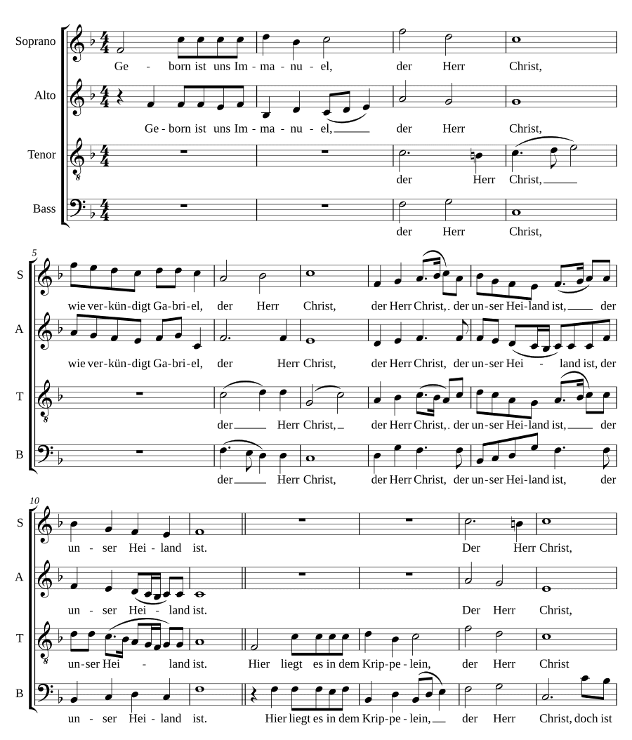 Рожден нам Иммануил (Geborn ist uns Immanuel)