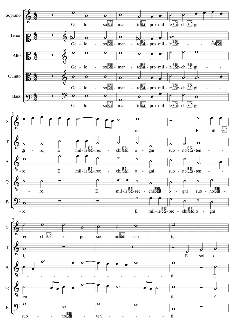 Ревнивый возлюбленный, открой тысячу (Geloso amante apro mille)