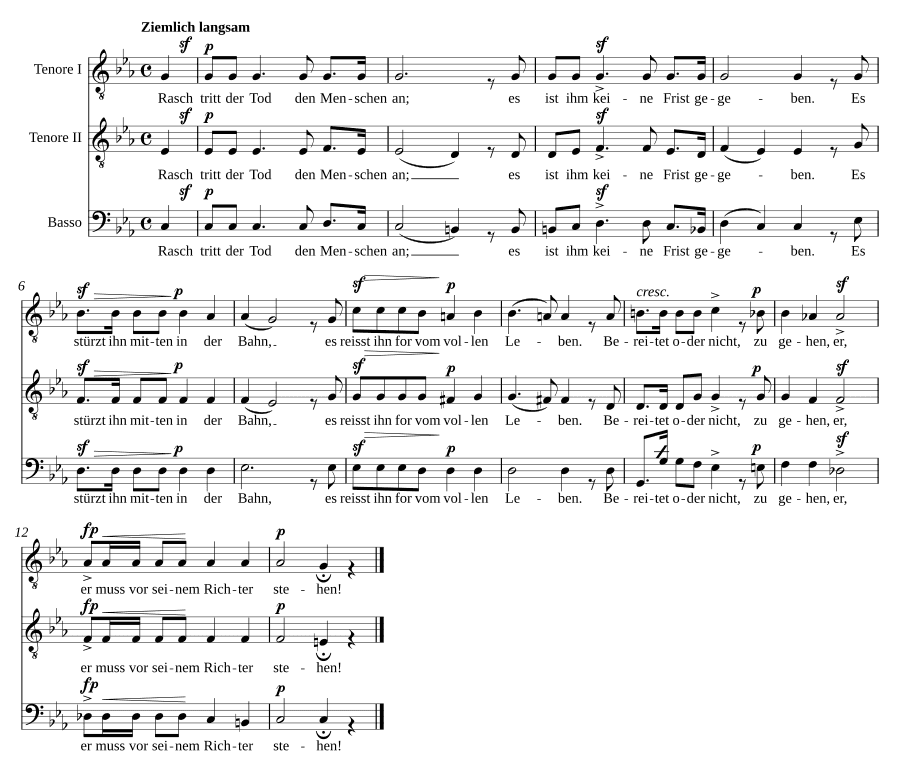 Песнь монахов (Gesang der Mönche), WoO 104