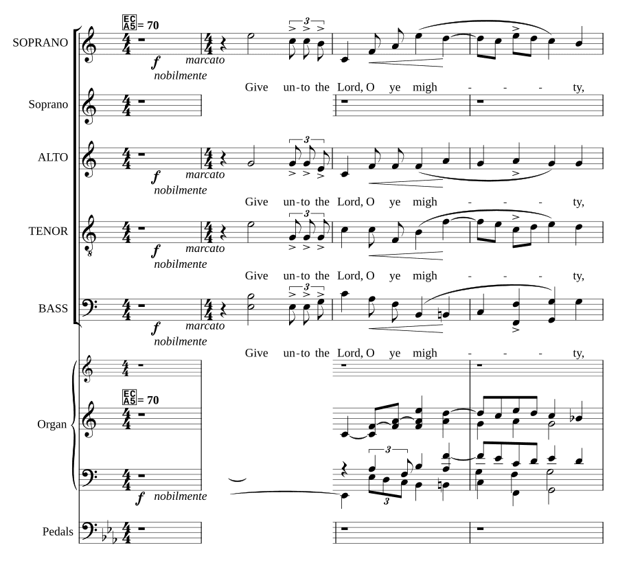 Воздайте Господу, соч. 74 (Give unto the Lord, Op. 74)