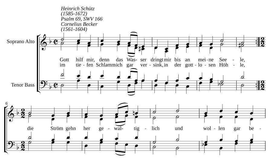 Боже, помоги мне, ибо вода проникает, SWV 166 (Gott hilf mir, denn das Wasser dringt, SWV 166)
