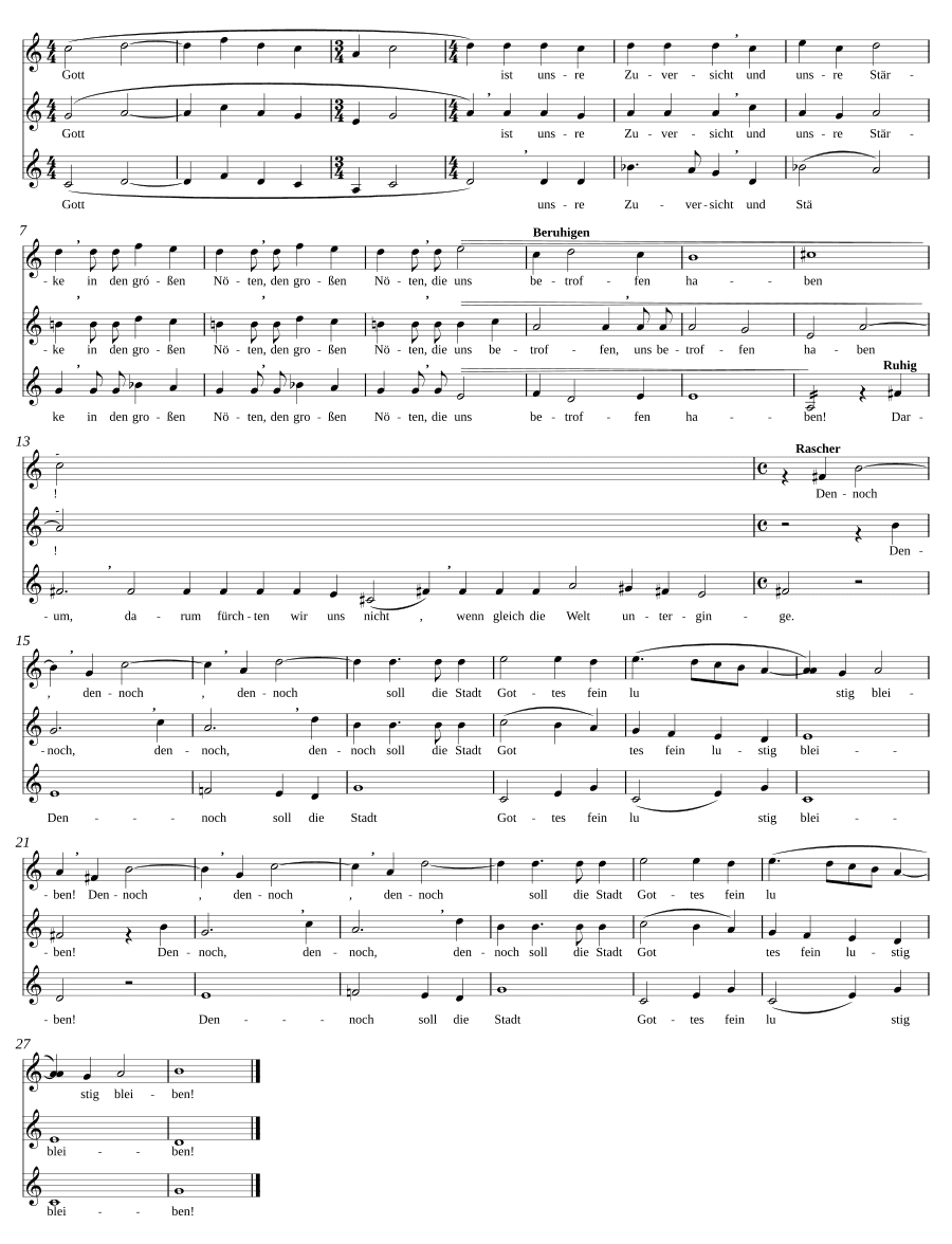 Бог — наша надежда (Gott ist unsre Zuversicht)