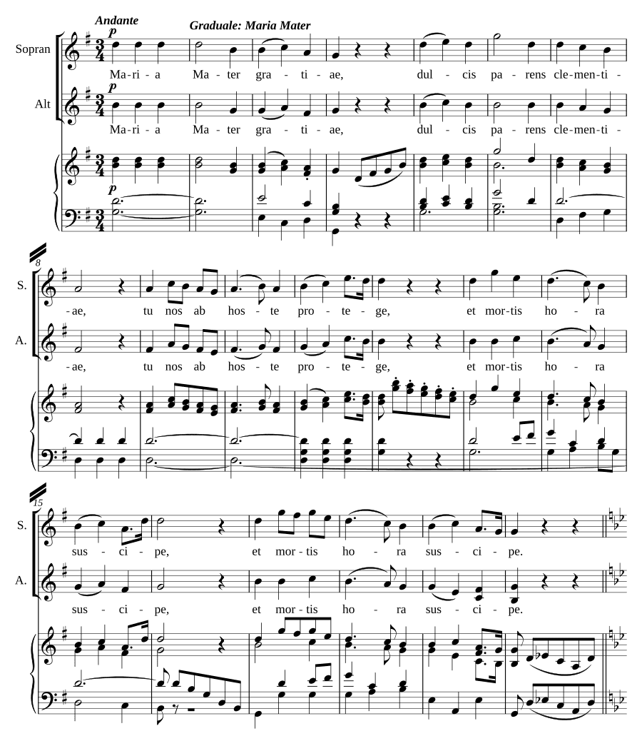 Градуалии и оффертории для сопрано, альта и органа (Gradualia und Offertorien für S,A und Orgel)