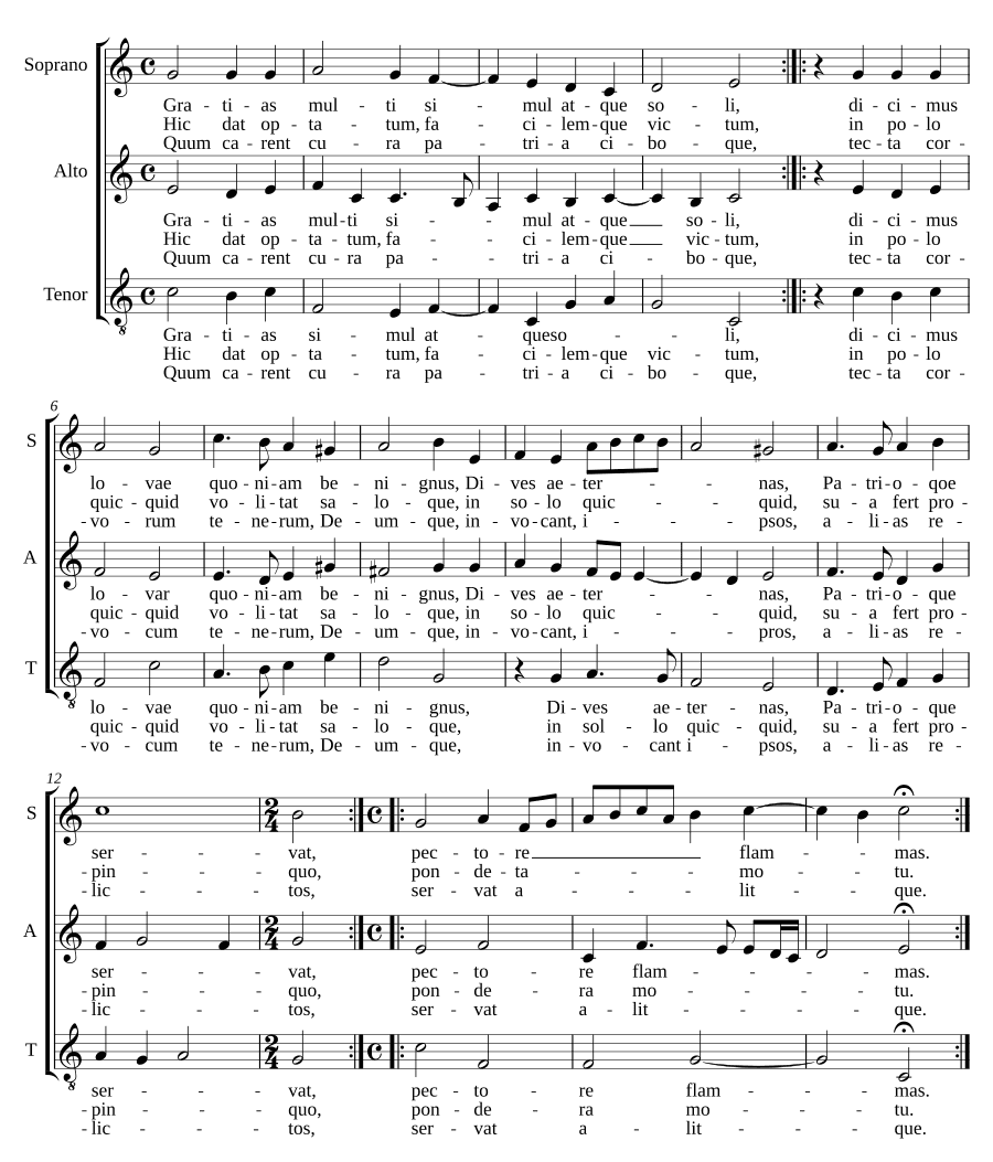 Много благодарим одновременно (Gratias multi simul)
