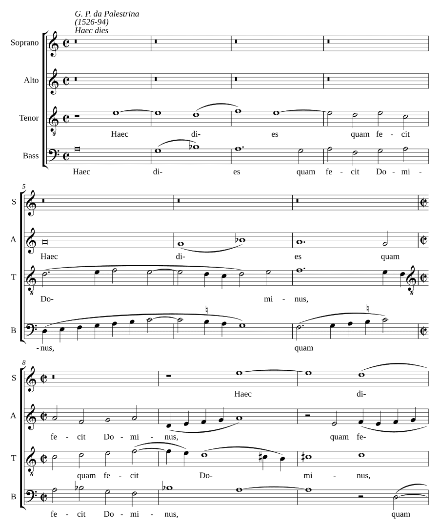 Этот день, для 4 голосов (Haec dies a 4)