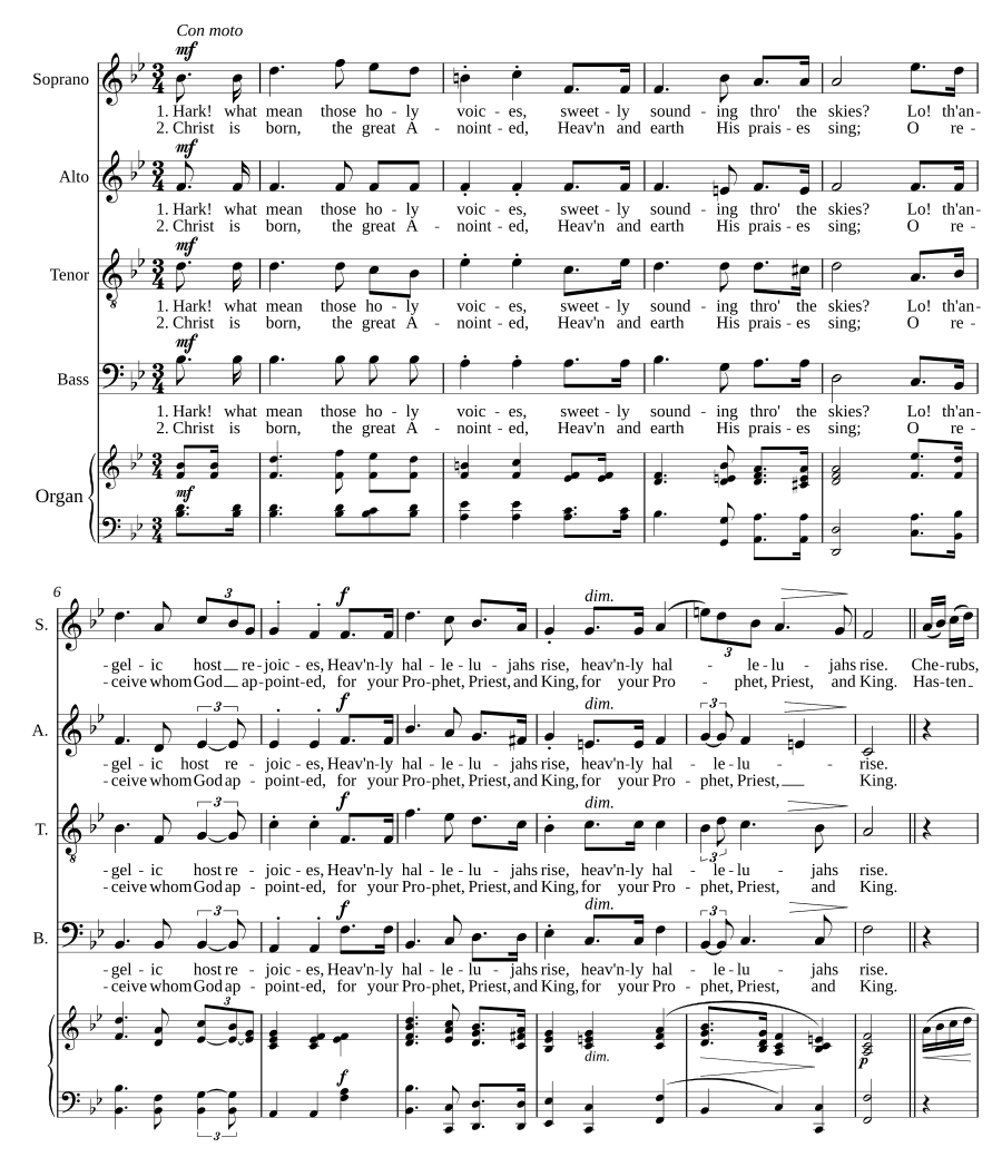 Слушайте, что значат эти святые голоса (Hark, what mean those holy voices)
