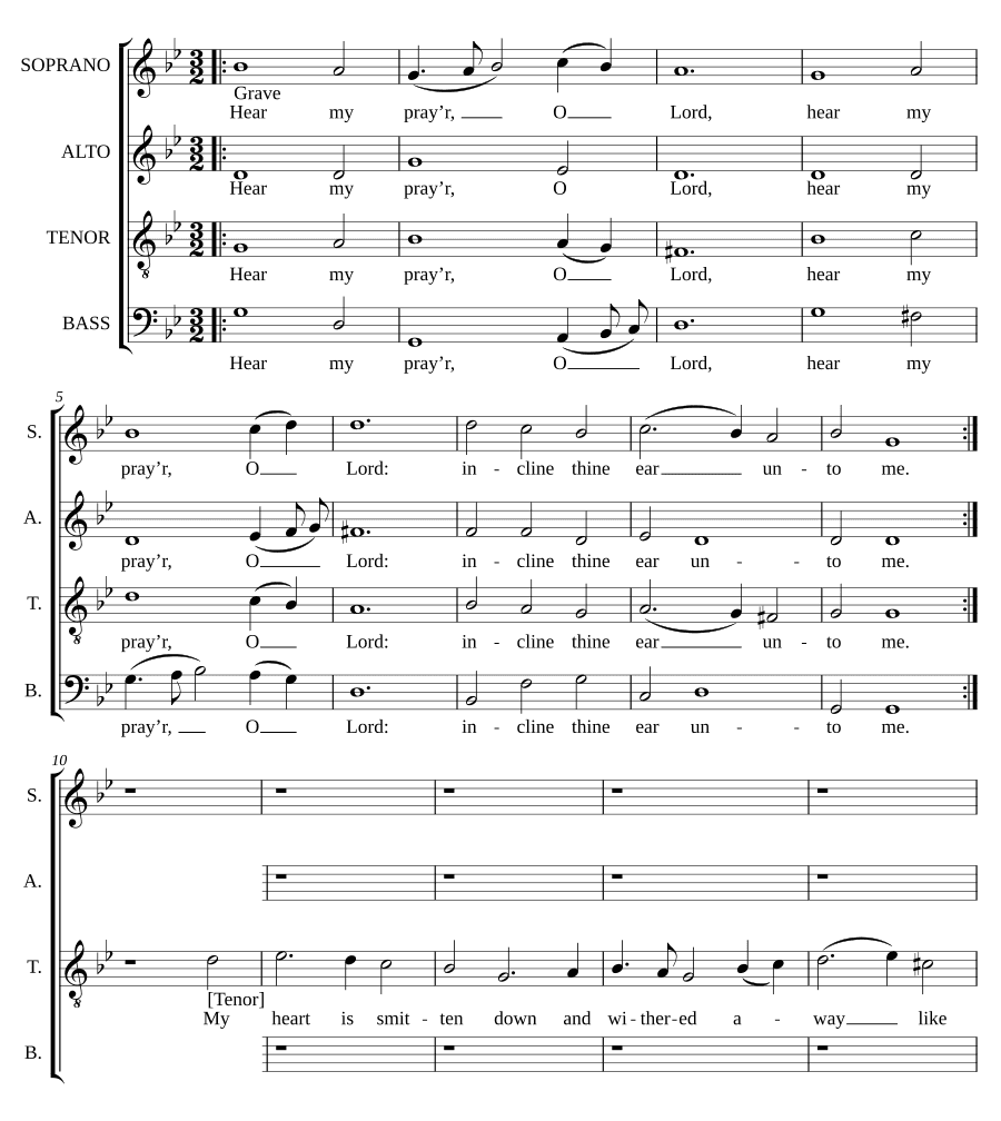 Услышь мою молитву, Господи (Hear my prayer, O Lord)