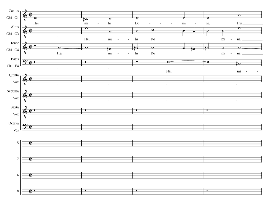 Горе мне, Господи, на 8 голосов (Hei mihi Domine a 8)