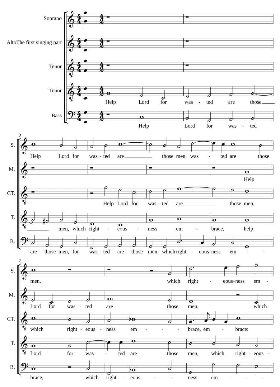 Помоги, Господи, ибо люди истощены (Help, Lord, for wasted are those men)