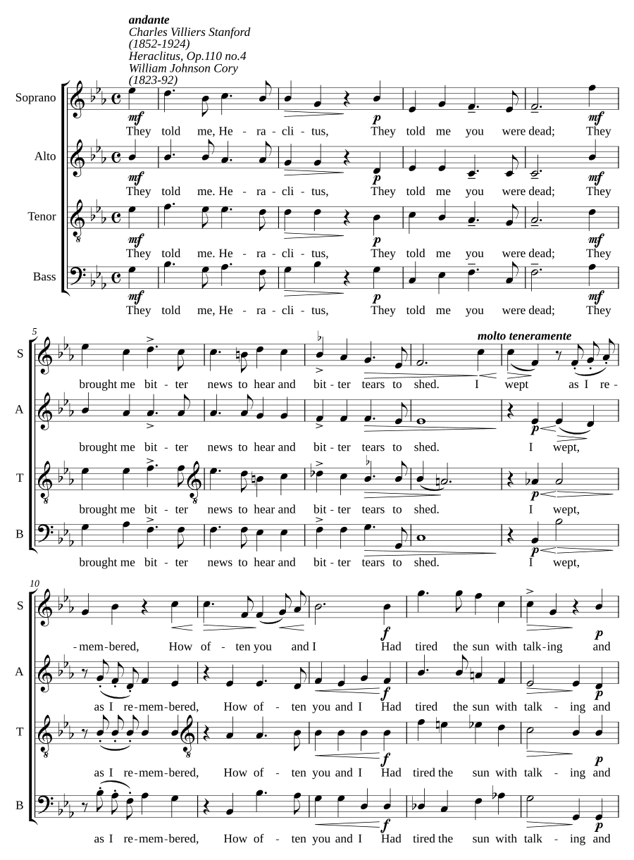 Гераклит, соч. 110, № 4 (Heraclitus, Op. 110, No. 4)