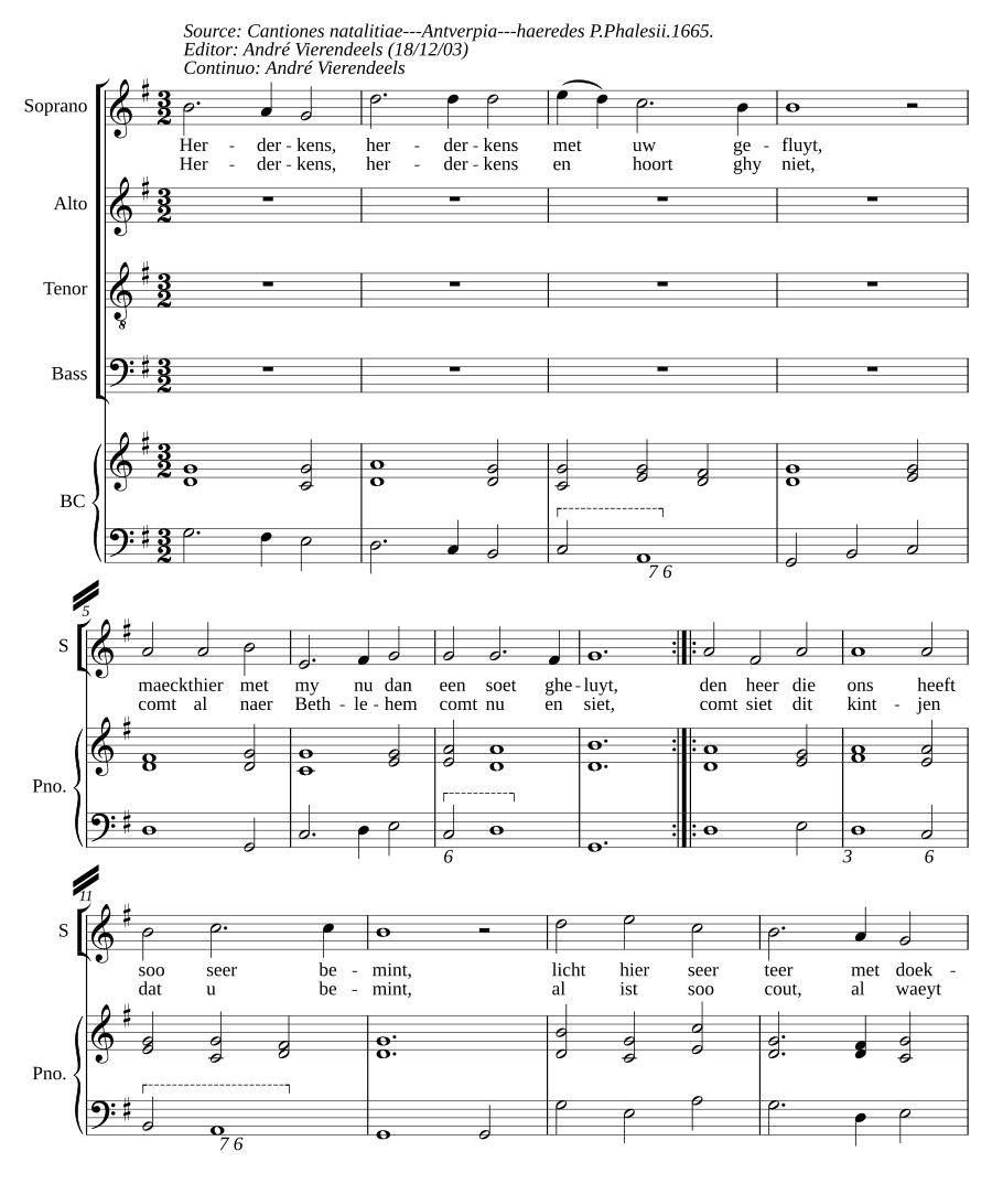 Пастушки с твоим свистом (Herderkens met uw gefluyt)