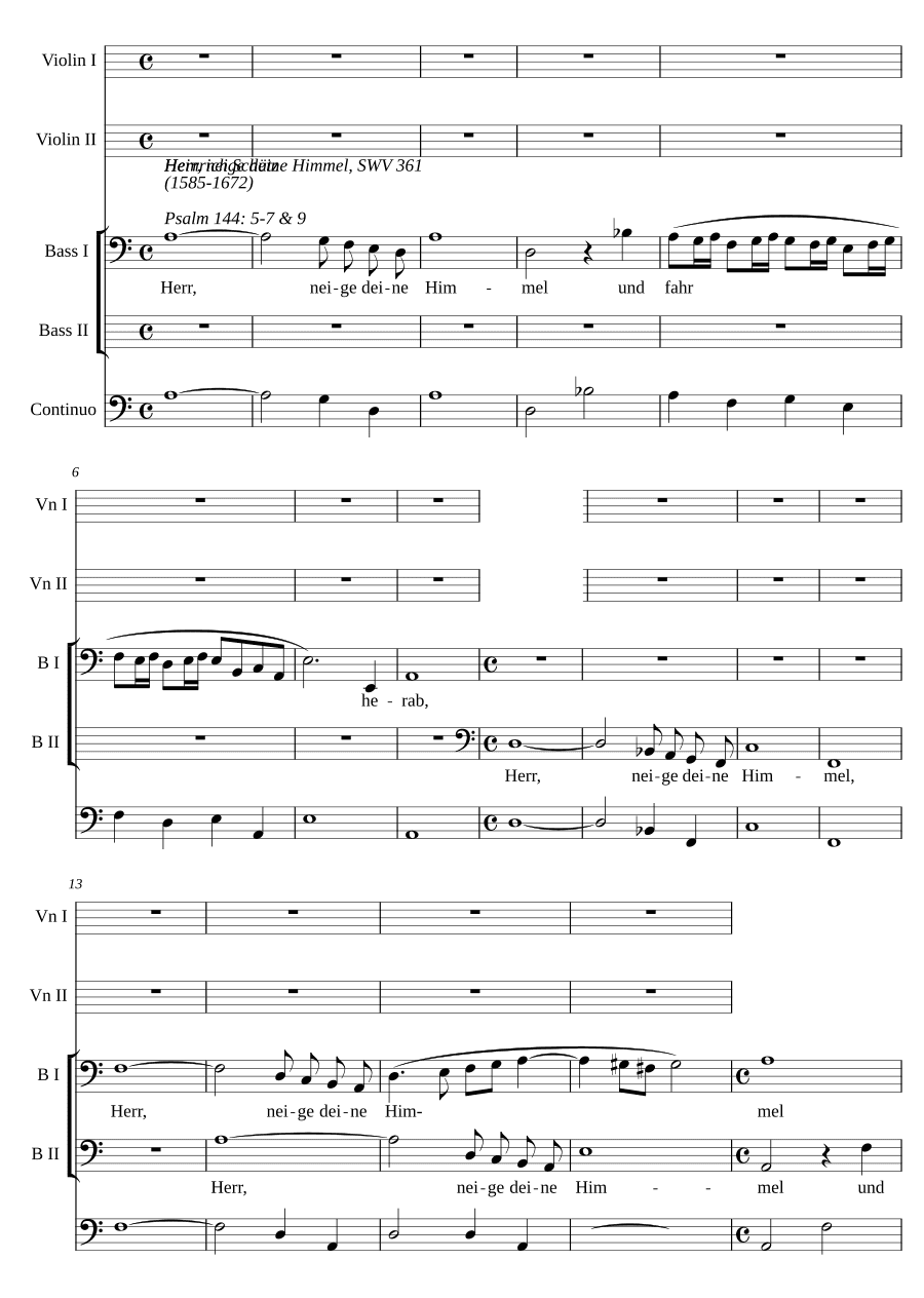 Господи, наклони небеса Твои и сойди, SWV 361 (Herr, neige deine Himmel und fahr herab, SWV 361)
