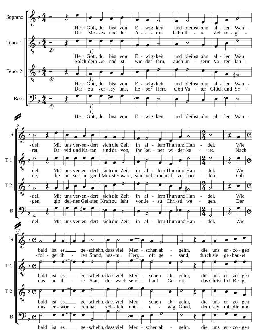 Господи Боже, Ты от вечности (Herr Gott, Du bist von Ewigkeit).