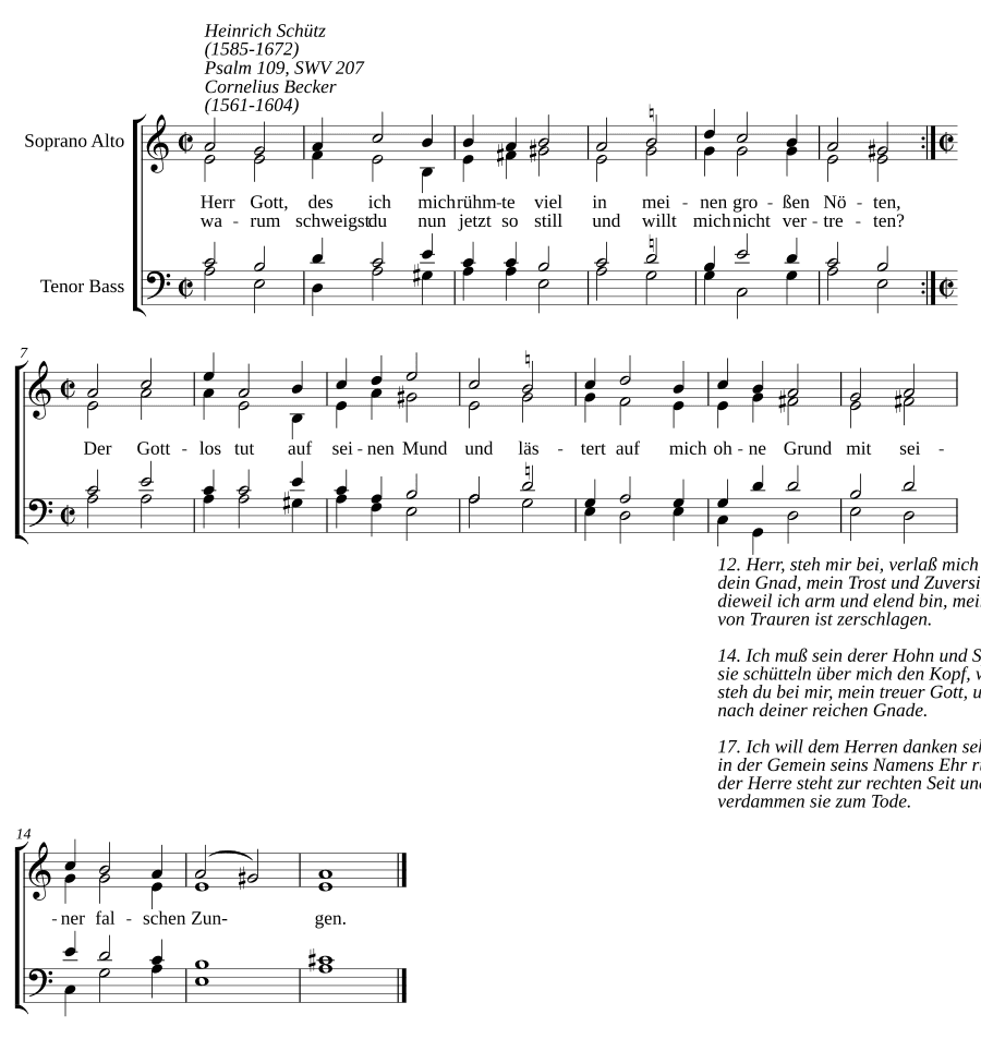 Господь Бог, о Котором я много хвалился (Herr Gott, des ich mich rühmte viel, SWV 207)