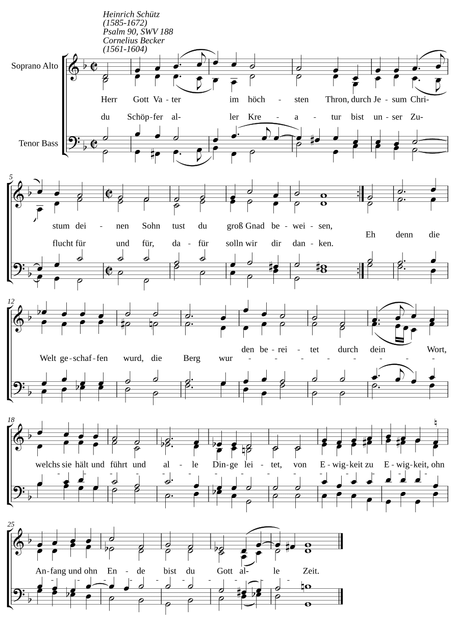 Господь Бог Отец на высшем троне (Herr Gott Vater im höchsten Thron).