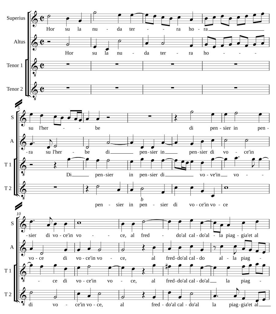 Сейчас, на голой земле (Hor su la nuda terra)