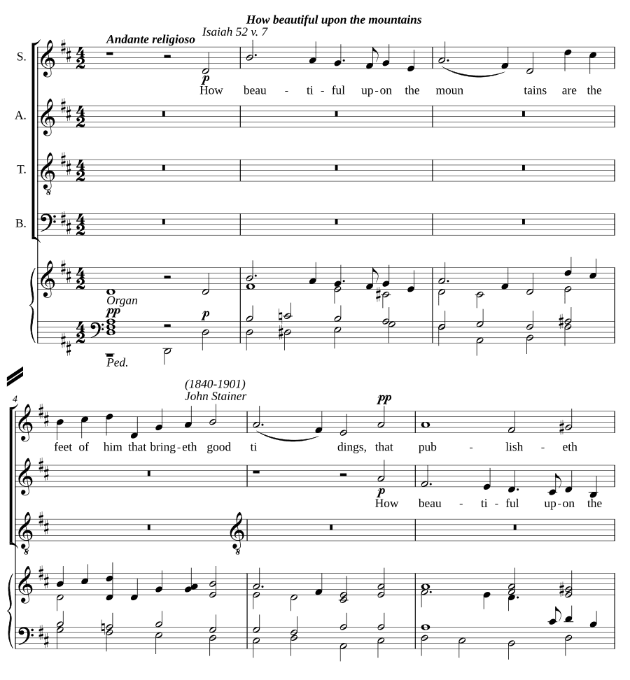 Как прекрасны на горах (How beautiful upon the mountains)