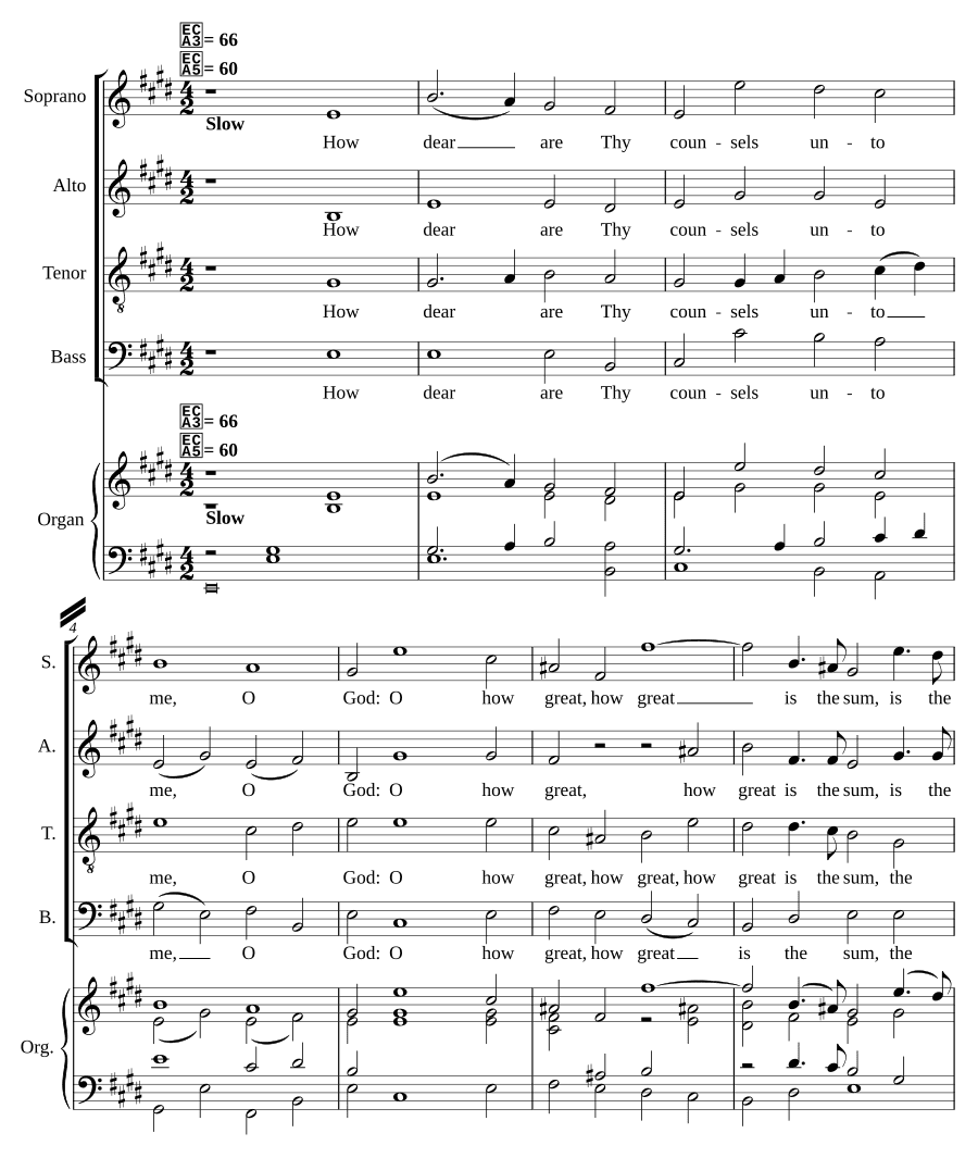Как дороги советы Твои (How dear are thy counsels)