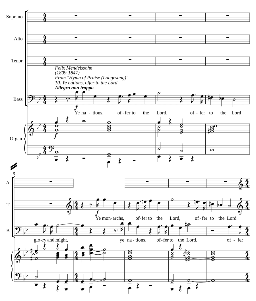 Гимн хвалы: № 10 - Народы, воздайте Господу (Hymn of Praise: No. 10 - Ye nations, offer to the Lord)