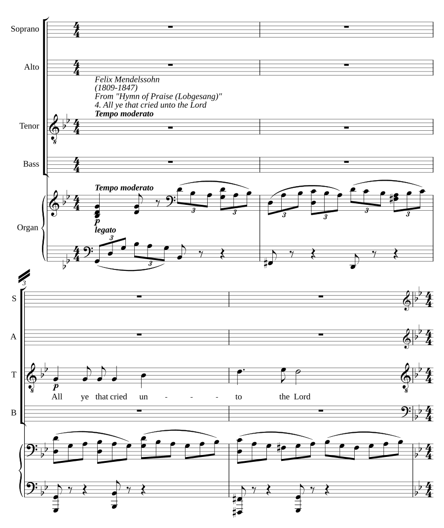 Гимн хвалы: № 4. Все, кто взывал к Господу (Hymn of Praise: No. 4 - All ye that cried unto the Lord)
