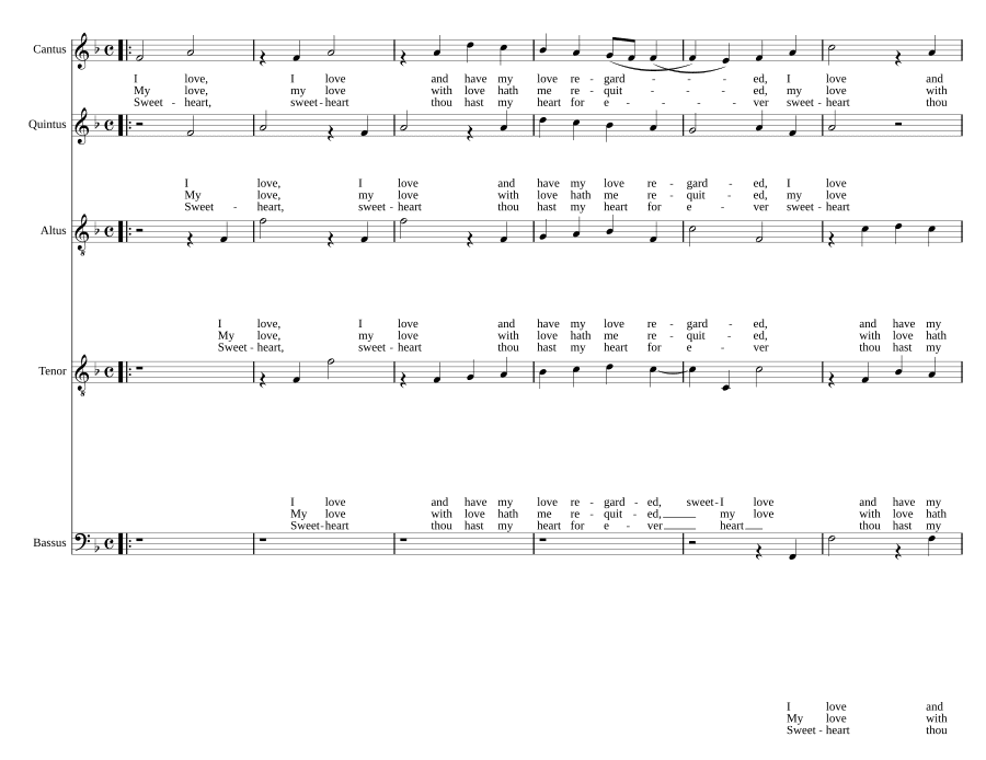 Я люблю и моя любовь замечена (I love and have my love regarded)