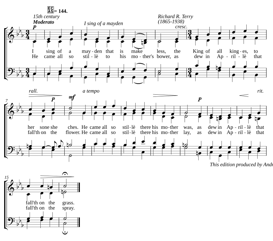 Я пою о деве (I sing of a mayden)