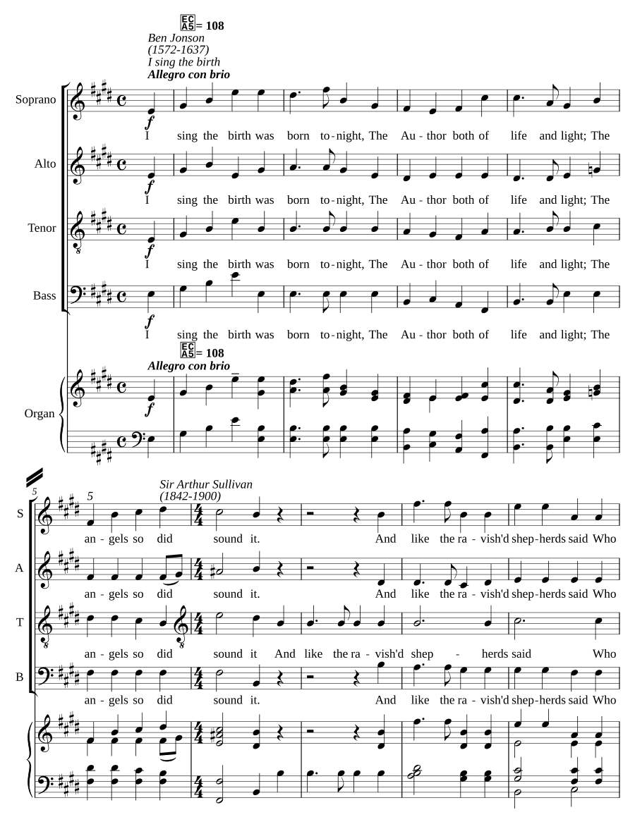 Я пою о рождении (I sing the birth)
