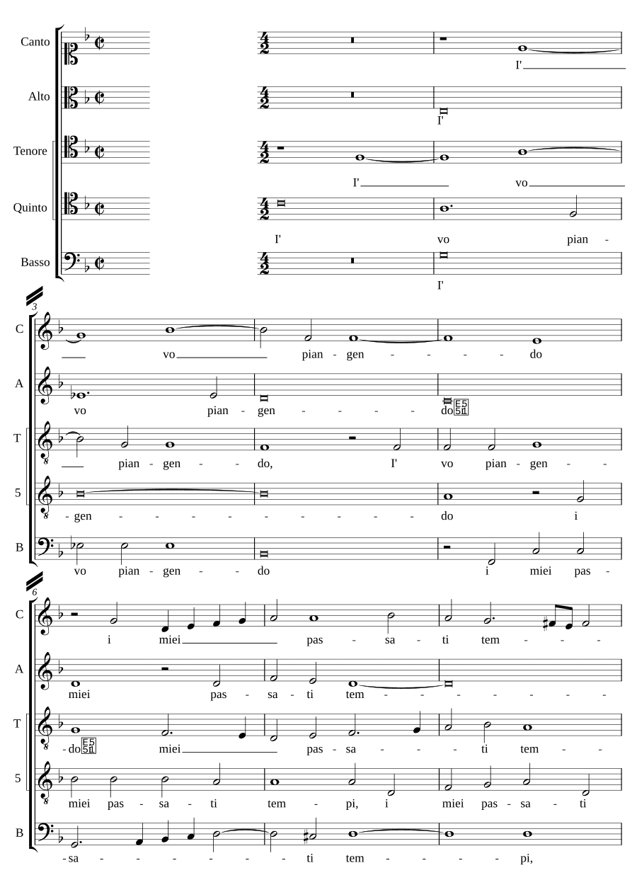 Я плачу о минувших днях (I vo piangendo i miei passati tempi)