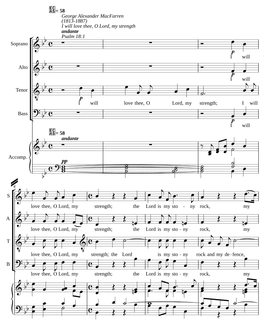 Возлюблю Тебя, Господи, крепость моя (I will love thee, O Lord, my strength)