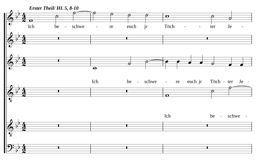 Клянусь вами, дочери Иерусалима (Ich beschwöre euch, ihr Töchter Jerusalems)