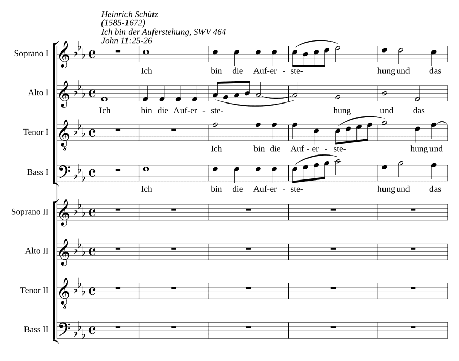 Я есть воскресение и жизнь, SWV 464 (Ich bin die Auferstehung und das Leben, SWV 464)