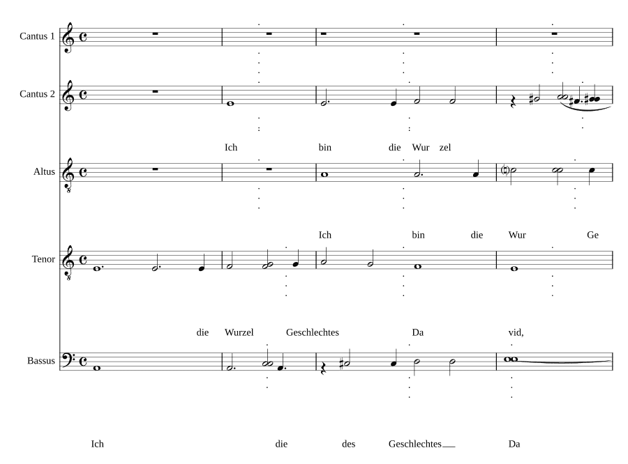 Я есть корень рода Давидова (Ich bin die Wurzel des Geschlechtes David)