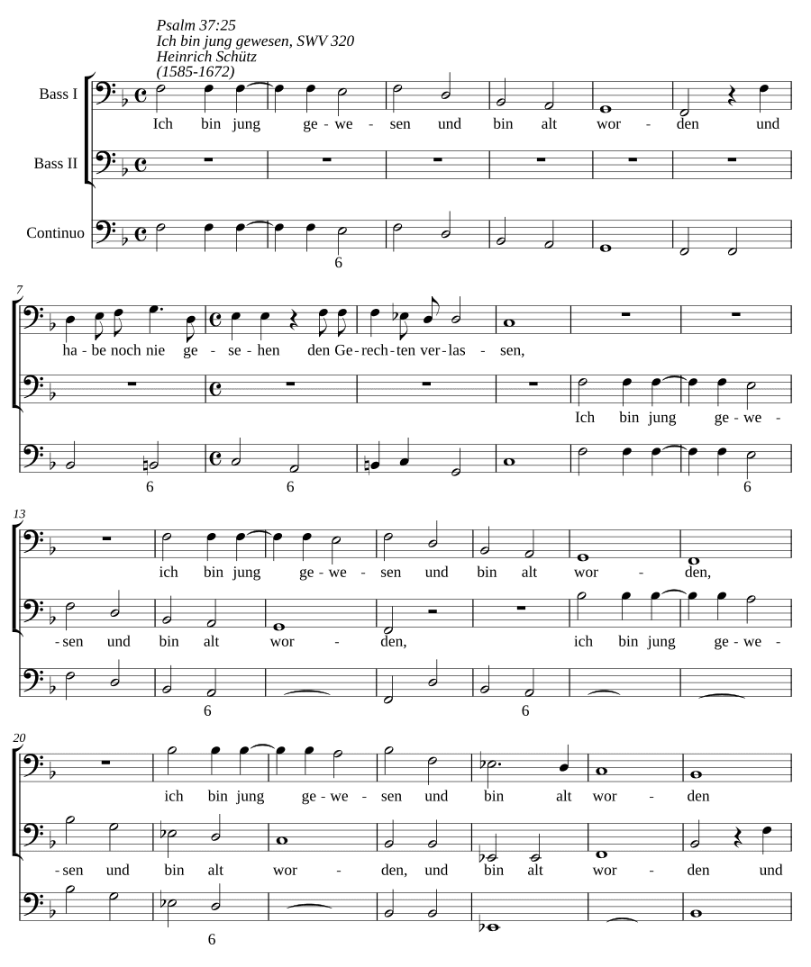 Я был молод и состарился (Ich bin jung gewesen und bin alt worden, SWV 320)