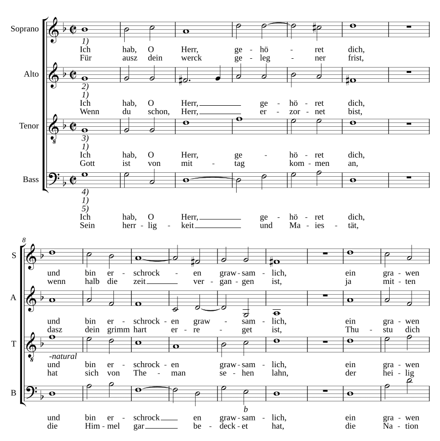 Я слышал, Господи, Тебя (Ich hab', o Herr, gehöret dich)