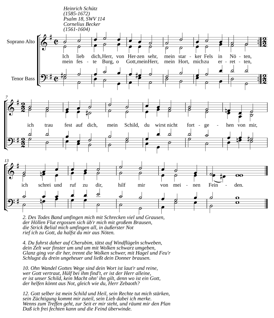 Я люблю Тебя, Господи, всем сердцем (Ich lieb dich, Herr, von Herzen sehr, SWV 114)
