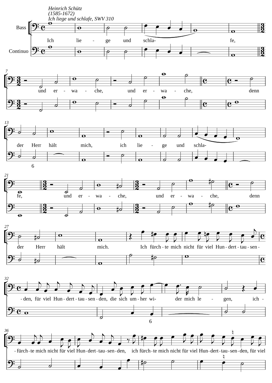 Я лежу и сплю (Ich liege und schlafe, SWV 310)