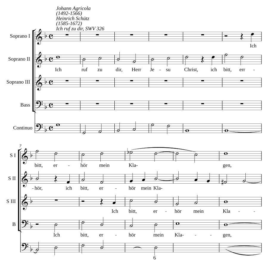 Я взываю к Тебе, Господь Иисус Христос (Ich ruf zu dir, Herr Jesu Christ, SWV 326)