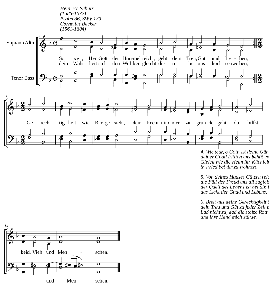 Говорю от сердца свободно (Ich sag's von Grund meins Herzens frei, SWV 133)