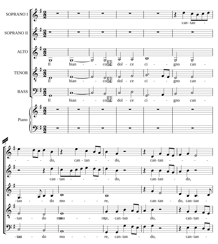 Белый и нежный лебедь (Il bianco e dolce cigno)