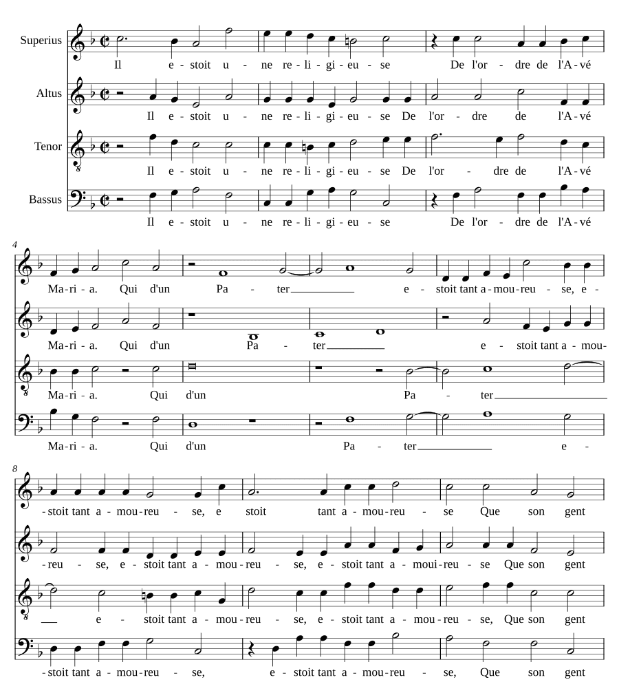 Она была монахиней (Il estoit une religieuse)