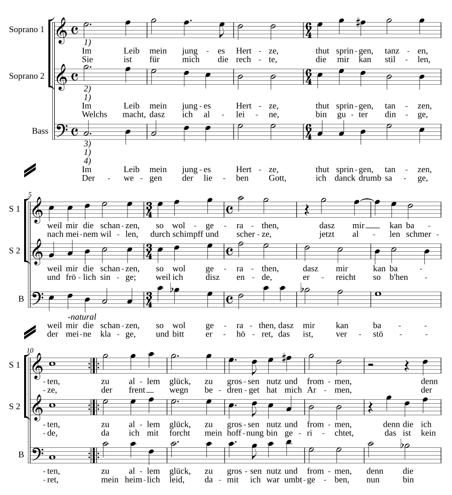 В теле моём моё юное сердце (Im Leib mein junges Hertze)