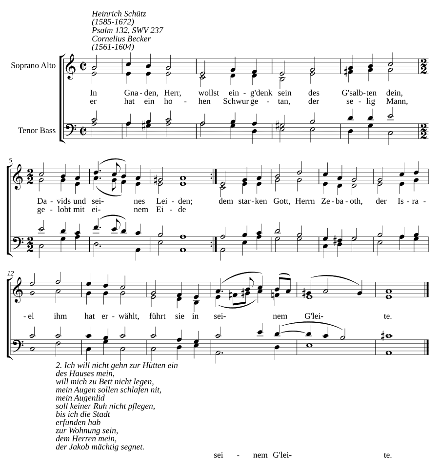 В милости, Господи, будь милостив, SWV 237 (In Gnaden, Herr, wollst eindenk sein, SWV 237)