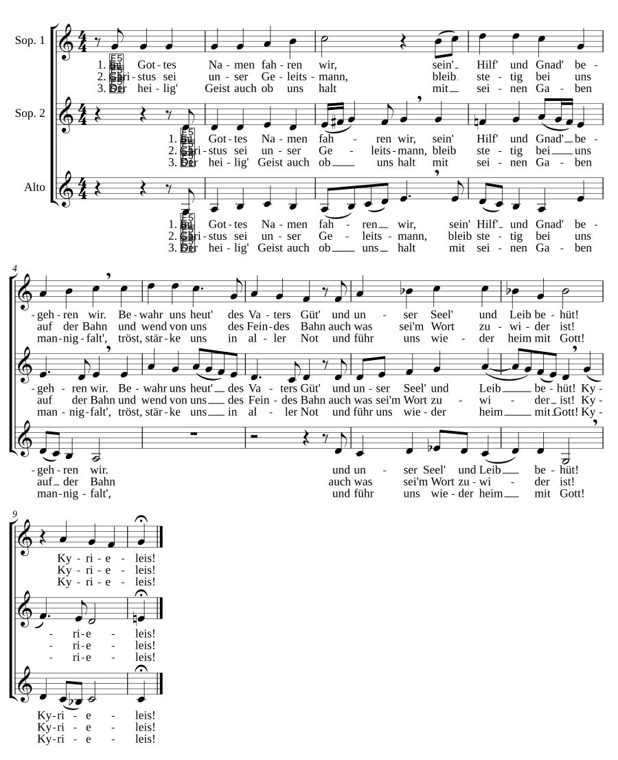 Во имя Божье мы отправляемся (In Gottes Namen fahren wir)