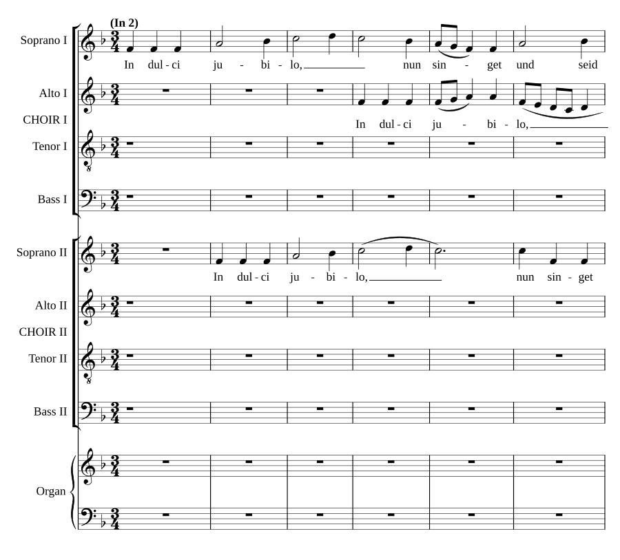 В сладкой радости, на 8 голосов (In dulci jubilo, a 8)